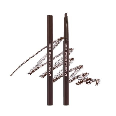 ETUDE Drawing Eye Brow #3 Brown 21AD | Long Lasting Eyebrow Pencil for Soft Textured Natural Daily Look Eyebrow Makeup | K-beauty